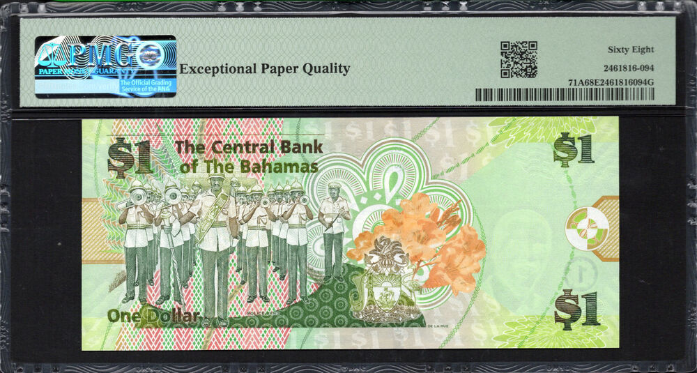 Bahamas - 1 Dollar 2015 - Pick # 71A - PMG 68 EPQ