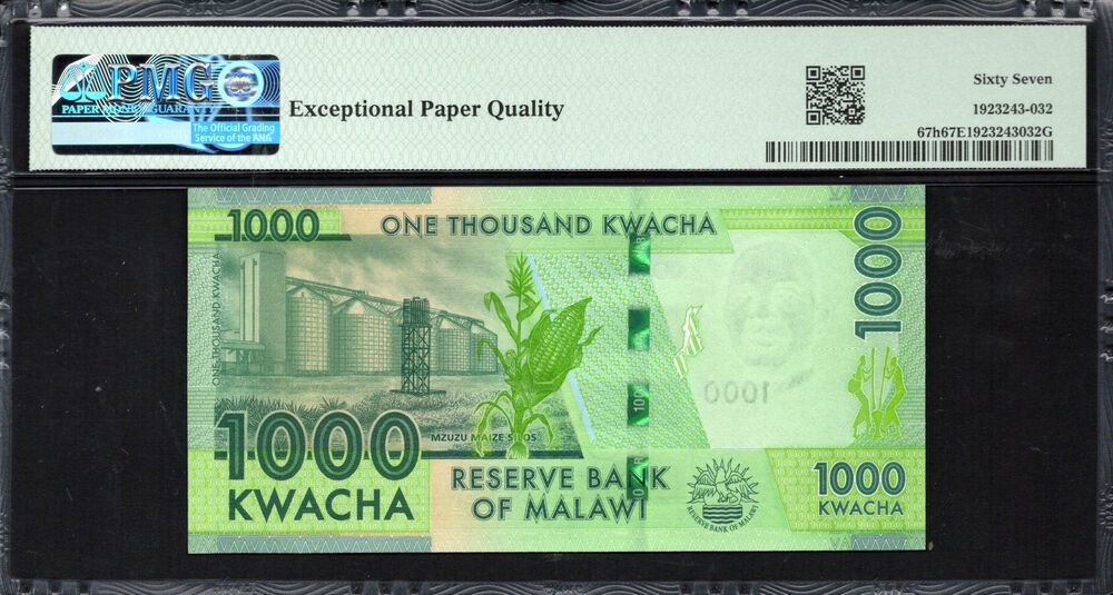 Malawi - 1.000 Kwacha 2024 - Pick # 67h - PMG 67 EPQ