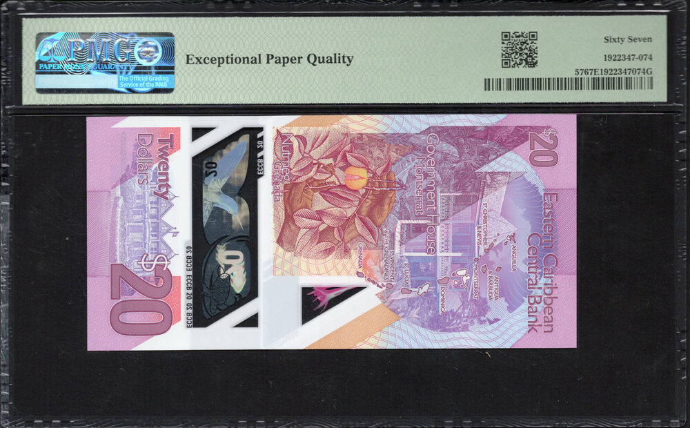East Caribbean States - 20 Dollars 2019 - Pick # 57 - PMG 67 EPQ