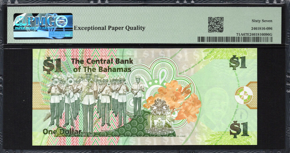 Bahamas - 1 Dollar 2015 - Pick # 71A - PMG 67 EPQ
