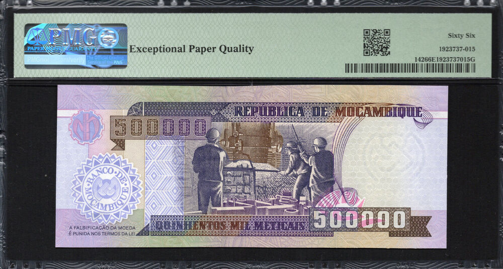 Mozambique - 500.000 Meticais 2003 - Pick # 142 - PMG 66 EPQ