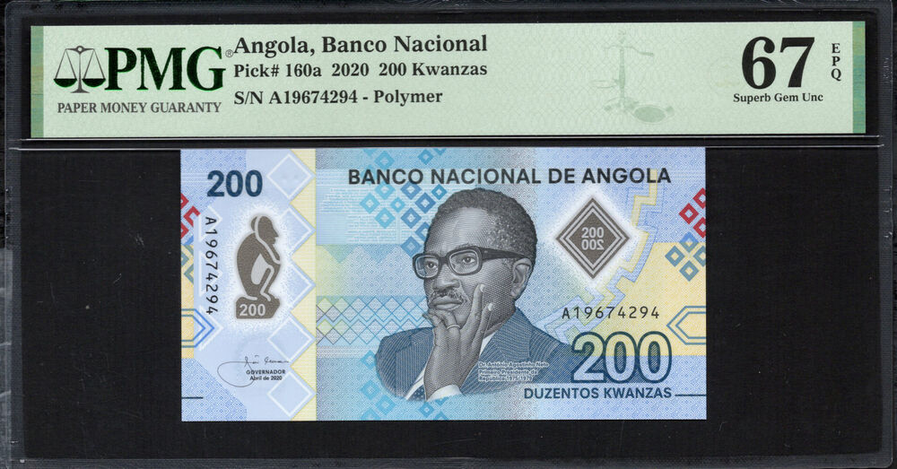 Angola - 200 Kwanzas 2020 - Pick # 160a - PMG 67 EPQ