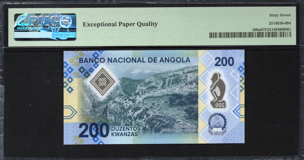 Angola - 200 Kwanzas 2020 - Pick # 160a - PMG 67 EPQ