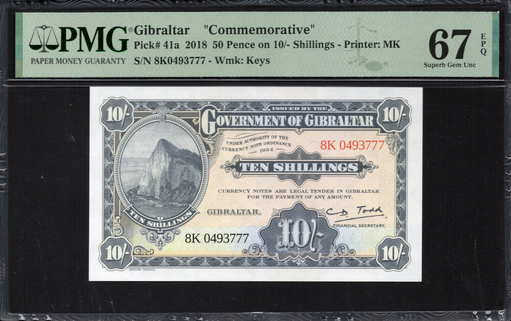 Gibraltar - Half Pence 2018 - Pick # 41a - PMG 67 EPQ