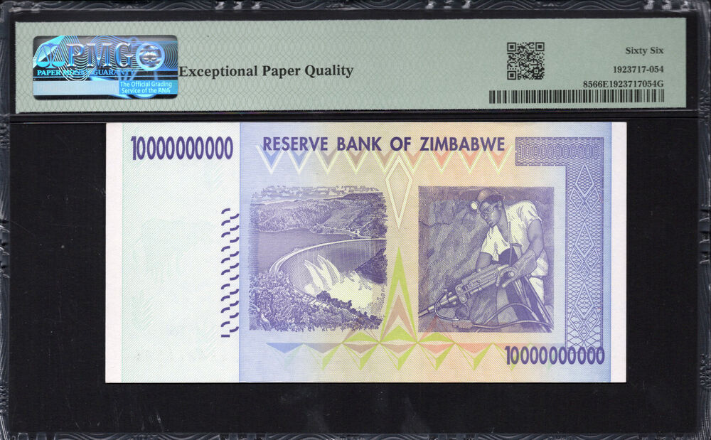Zimbabwe - 10.000.000.000 Dollars 2008 - Pick # 85 - PMG 66 EPQ
