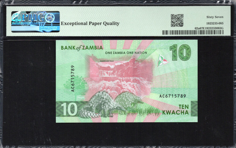 Zambia - 10 Kwacha 2024 - Pick # 62a - PMG 67 EPQ