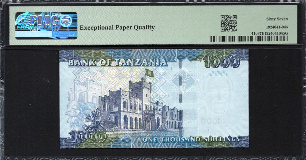 Tanzania - 1.000 Shilingi 2019 - Pick # 41c - PMG 67 EPQ