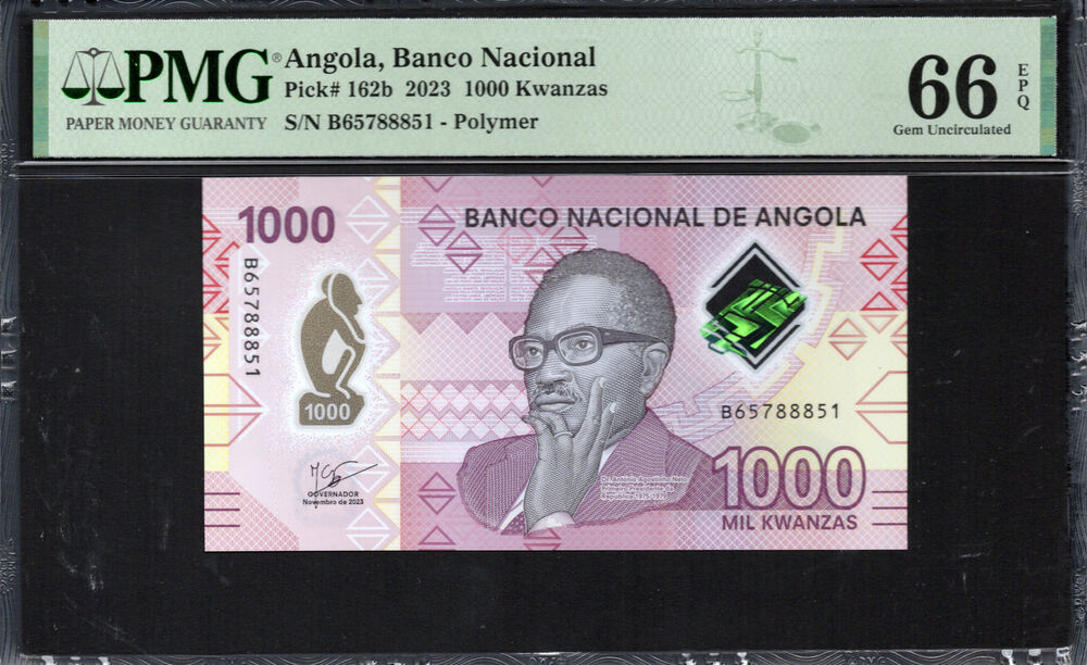 Angola - 1.000 Kwanzas 2023 - Pick # 162b - PMG 66 EPQ