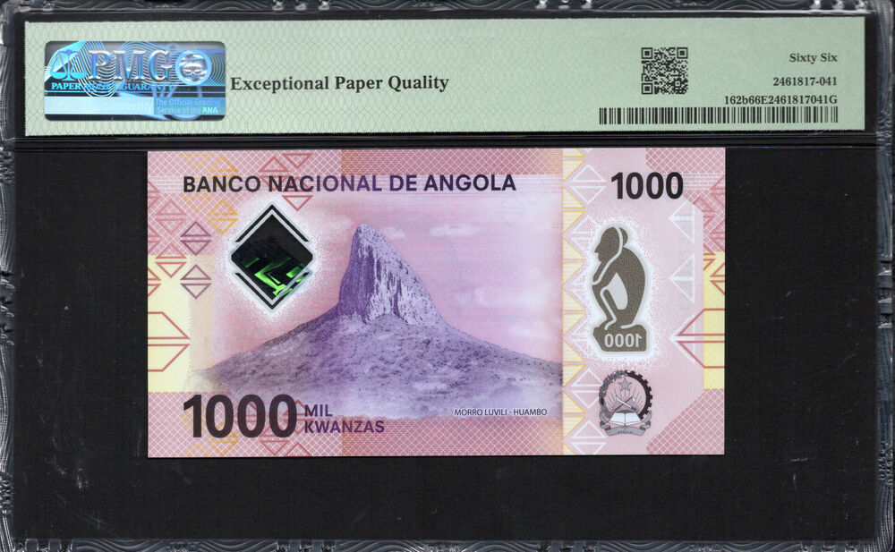 Angola - 1.000 Kwanzas 2023 - Pick # 162b - PMG 66 EPQ
