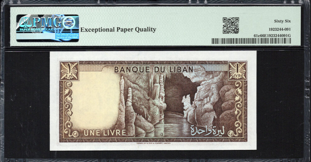 Lebanon - 1 Livre 1978 - Pick # 61c - PMG 66 EPQ