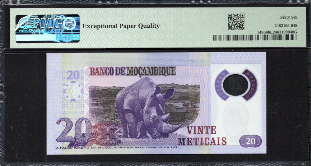 Mozambique - 20 Meticais 2017 - Pick # 149b - PMG 66 EPQ