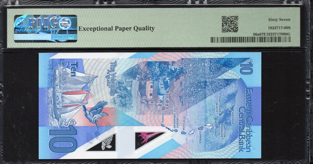 East Caribbean States - 10 Dollars 2019 - Pick # 56a - PMG 67 EPQ