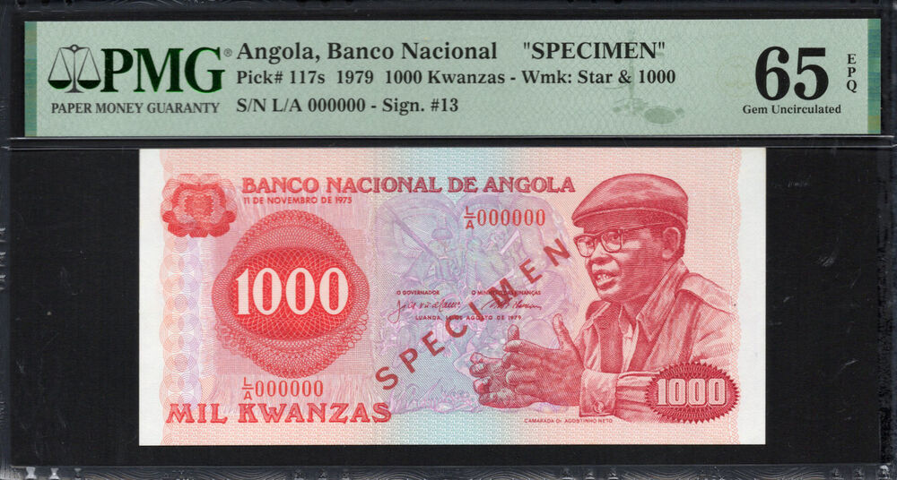 Angola - 1.000 Kwanzas 1979 - Pick # 117s - PMG 65 EPQ