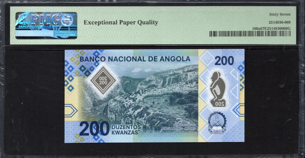 Angola - 200 Kwanzas 2020 - Pick # 160a - PMG 67 EPQ