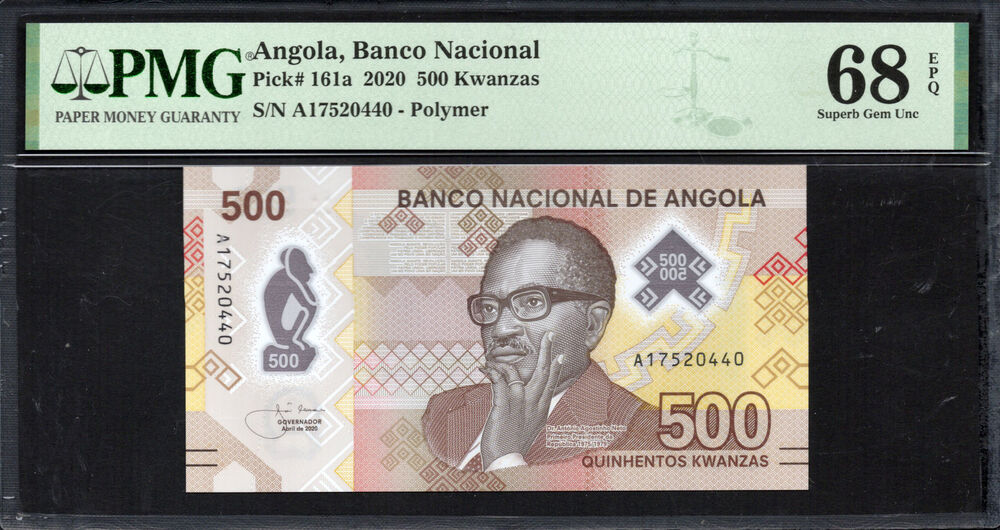 Angola - 500 Kwanzas 2020 - Pick # 161a - PMG 68 EPQ
