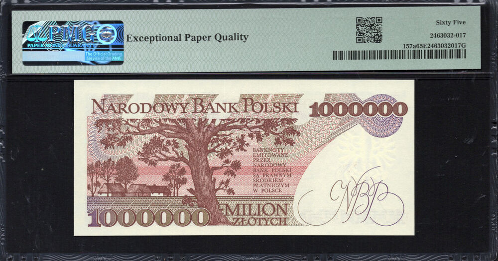 Poland - 1.000.000 Zlotych 1991 - Pick # 157a - PMG 65 EPQ