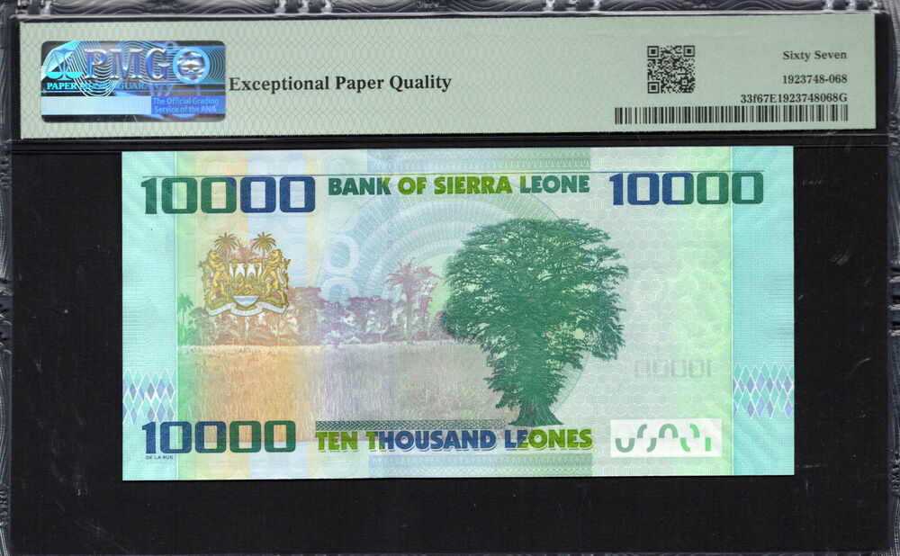 Sierra Leone - 10.000 Leones 2021 - Pick # 33f - PMG 67 EPQ