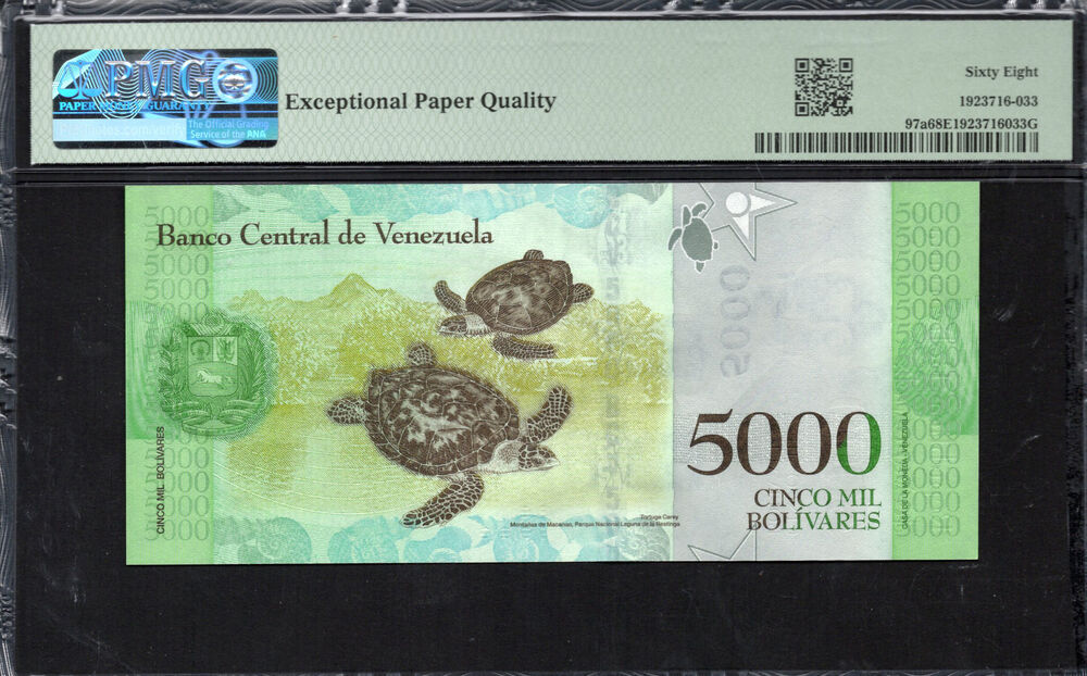 Venezuela - 5.000 Bolívares 2016 - Pick # 97a - PMG 68 EPQ