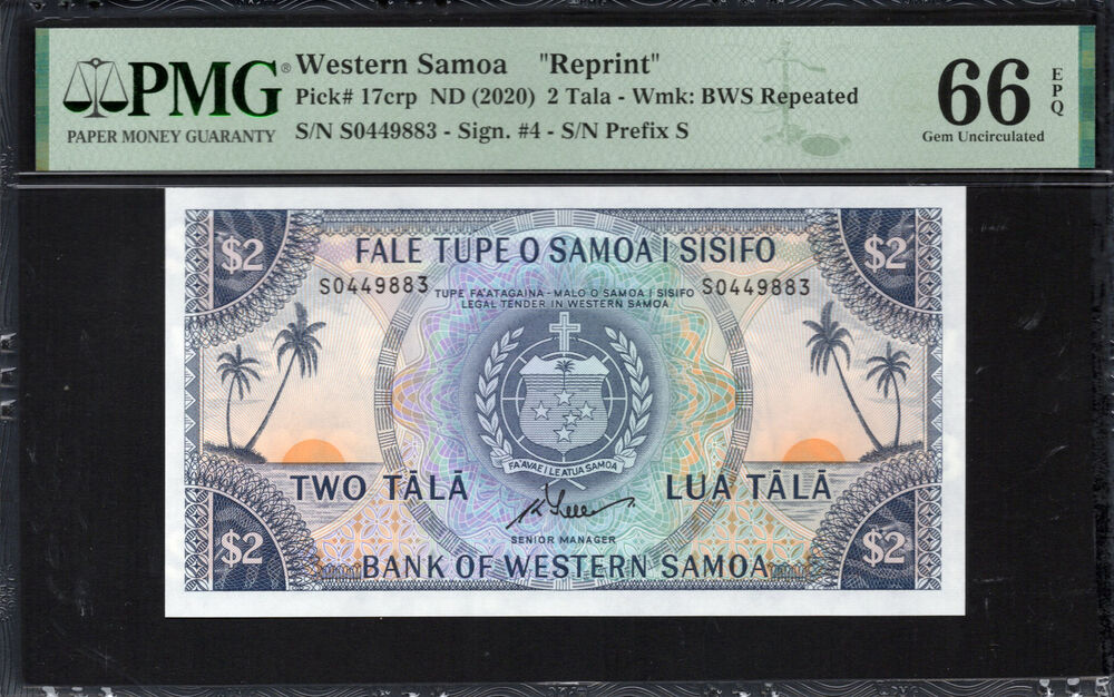 Western Samoa - 2 Tala 2020 - Pick # 17crp - PMG 66 EPQ
