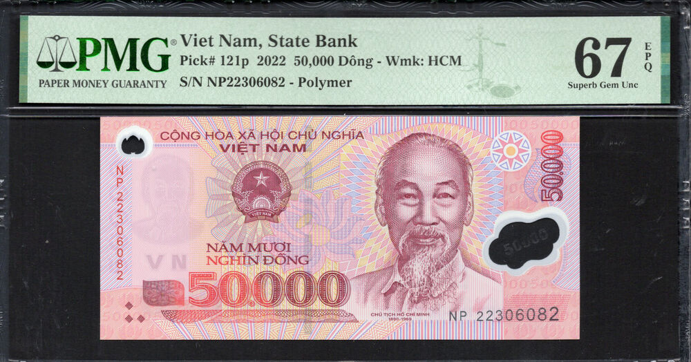 Vietnam - 50.000 Dong 2022 - Pick # 121p - PMG 67 EPQ