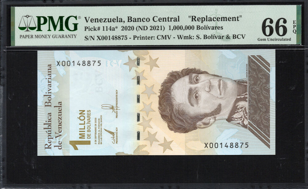 Venezuela - 1.000.000 Bolívares 2020 - Pick # 114a* - PMG 66 EPQ