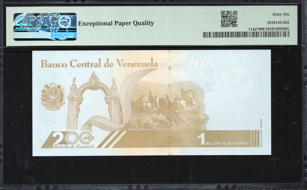 Venezuela - 1.000.000 Bolívares 2020 - Pick # 114a* - PMG 66 EPQ