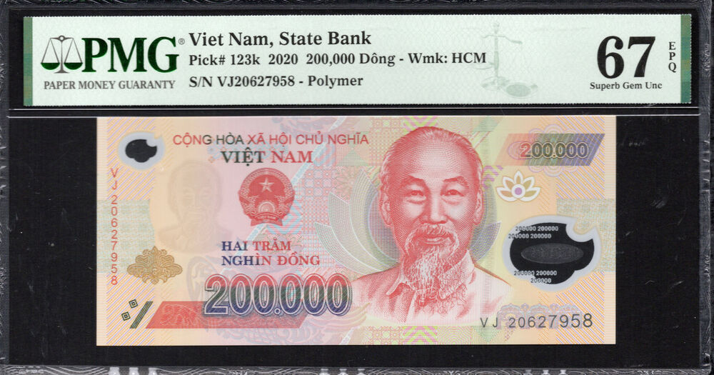 Vietnam - 200.000 Dong 2020 - Pick # 123k - PMG 67 EPQ