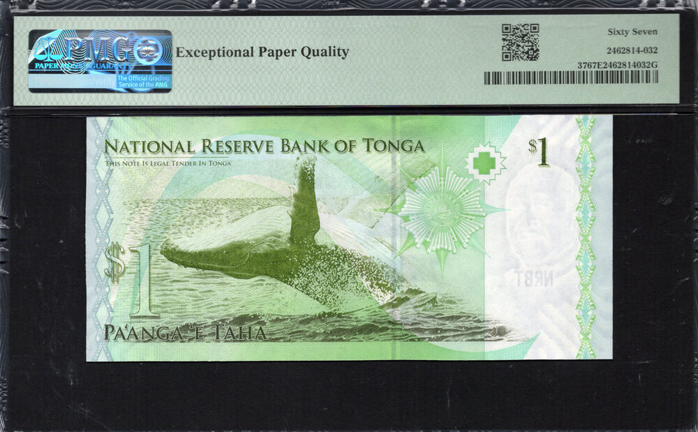 Tonga - 1 Pa'anga 2009 - Pick # 37 - PMG 67 EPQ