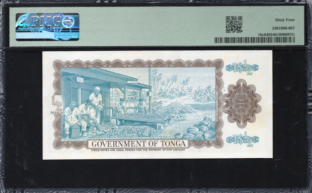 Tonga - Half Pa'anga 1979 - Pick # 18c - PMG 64