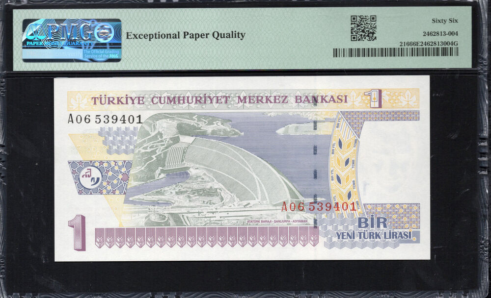 Turkey - 1 New Lira 2005 - Pick # 216 - PMG 66 EPQ