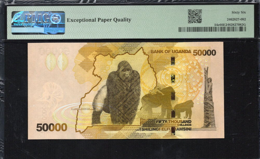 Uganda - 50.000 Shillings 2021 - Pick # 54e - PMG 66 EPQ