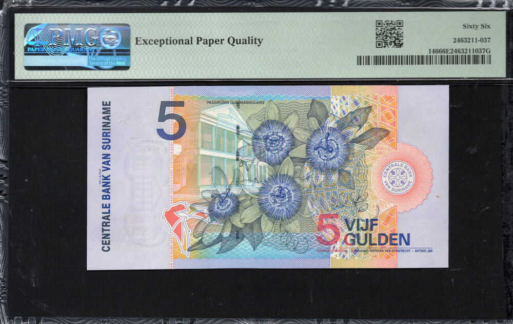 Suriname - 5 Gulden 2000 - Pick # 146 - PMG 66 EPQ