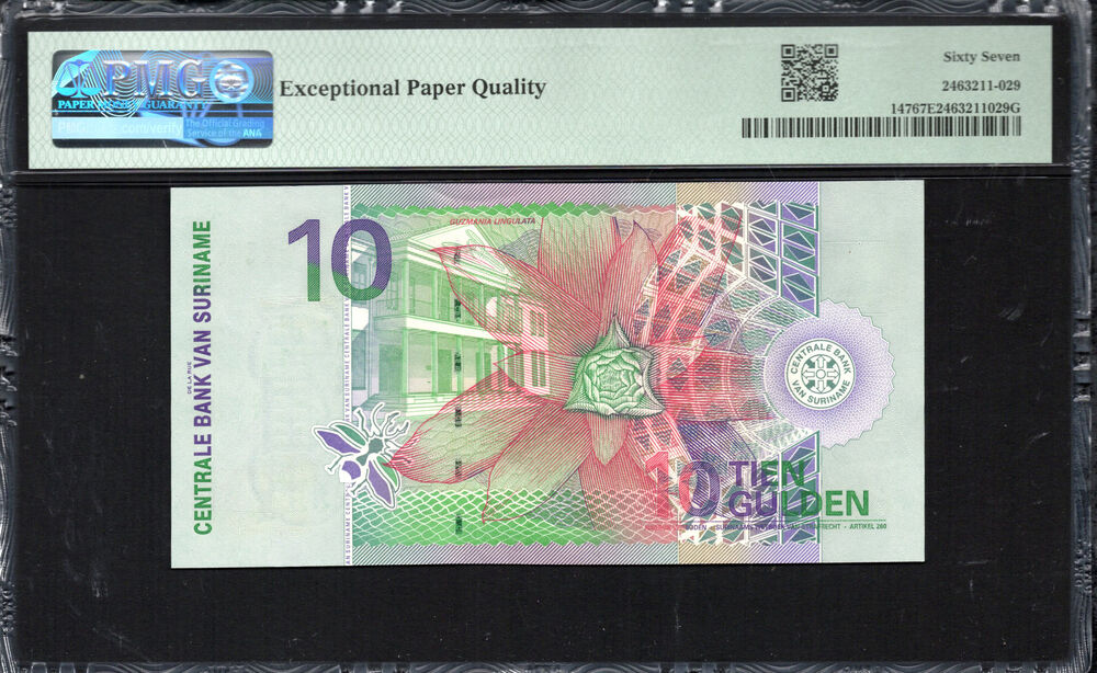Suriname - 10 Gulden 2000 - Pick # 147 - PMG 67 EPQ