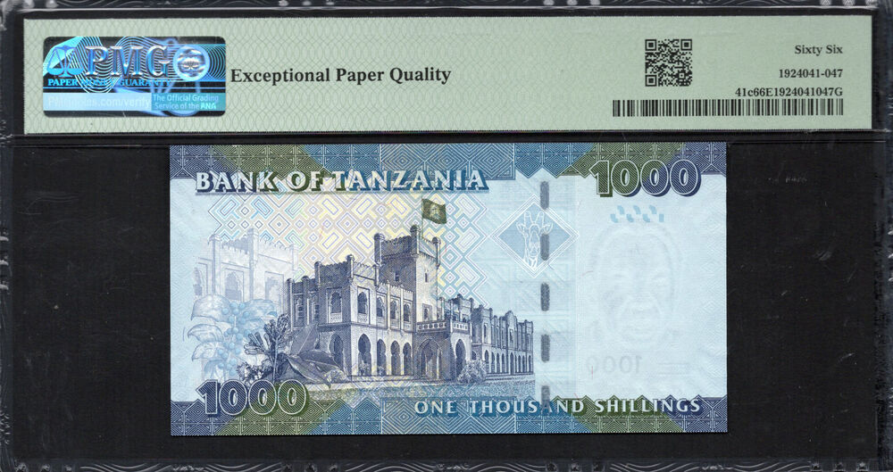 Tanzania - 1.000 Shilingi 2019 - Pick # 41c - PMG 66 EPQ