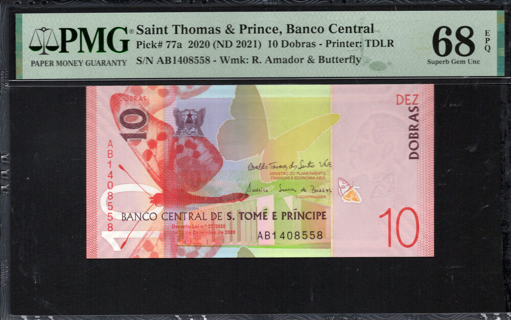 Sao Tome and Principe - 10 Dobras 2020 - Pick # 77a - PMG 68 EPQ