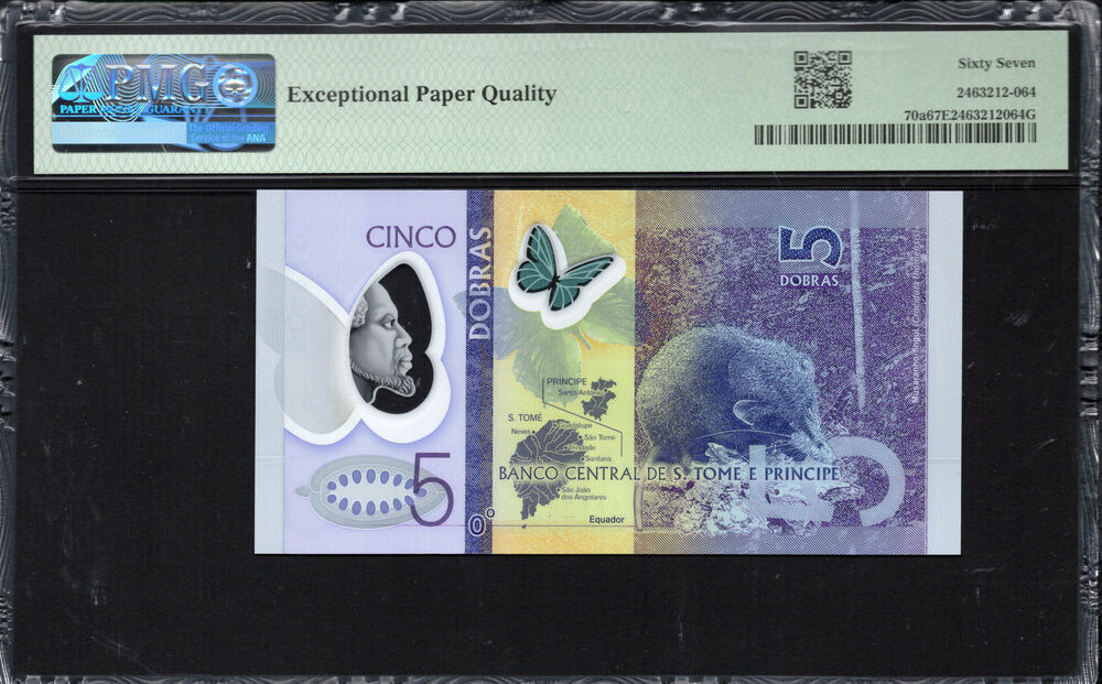 Sao Tome and Principe - 5 Dobras 2016 - Pick # 70a - PMG 67 EPQ