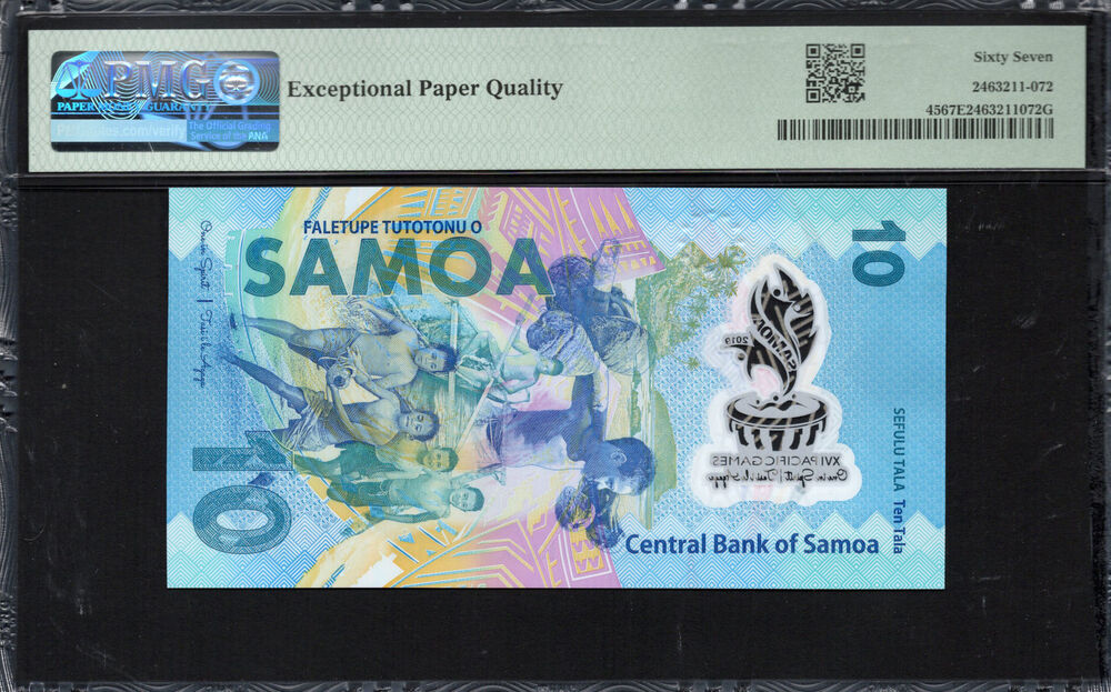 Samoa - 10 Tala 2019 - Pick # 45 - PMG 67 EPQ