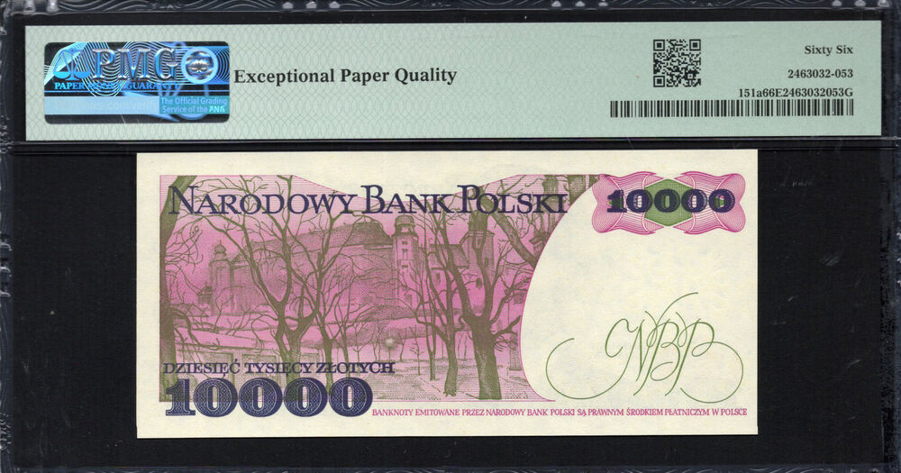 Poland - 10.000 Zlotych 1987 - Pick # 151a - PMG 66 EPQ
