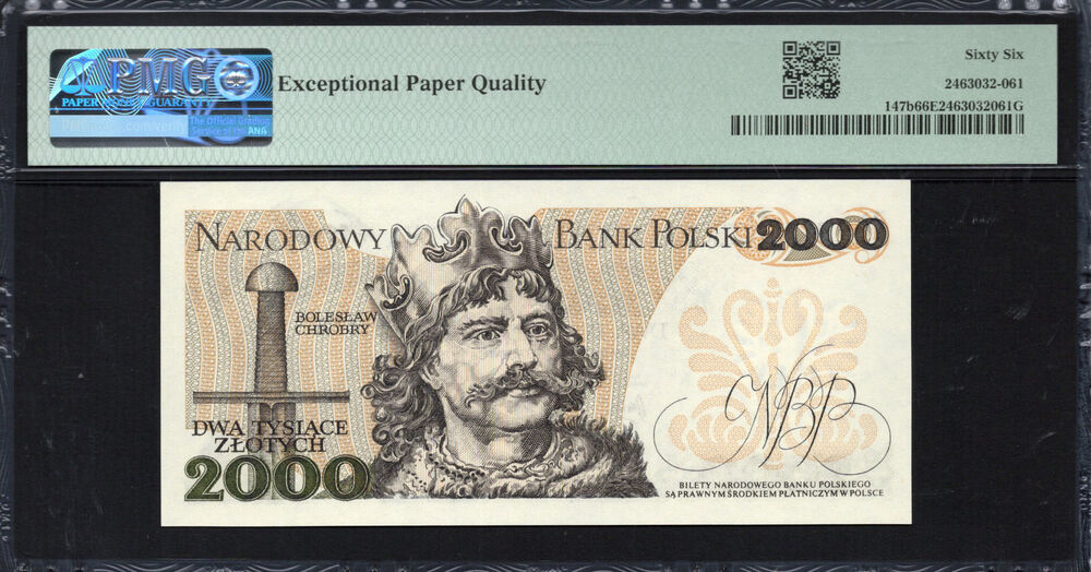 Poland - 2.000 Zlotych 1979 - Pick # 147b - PMG 66 EPQ