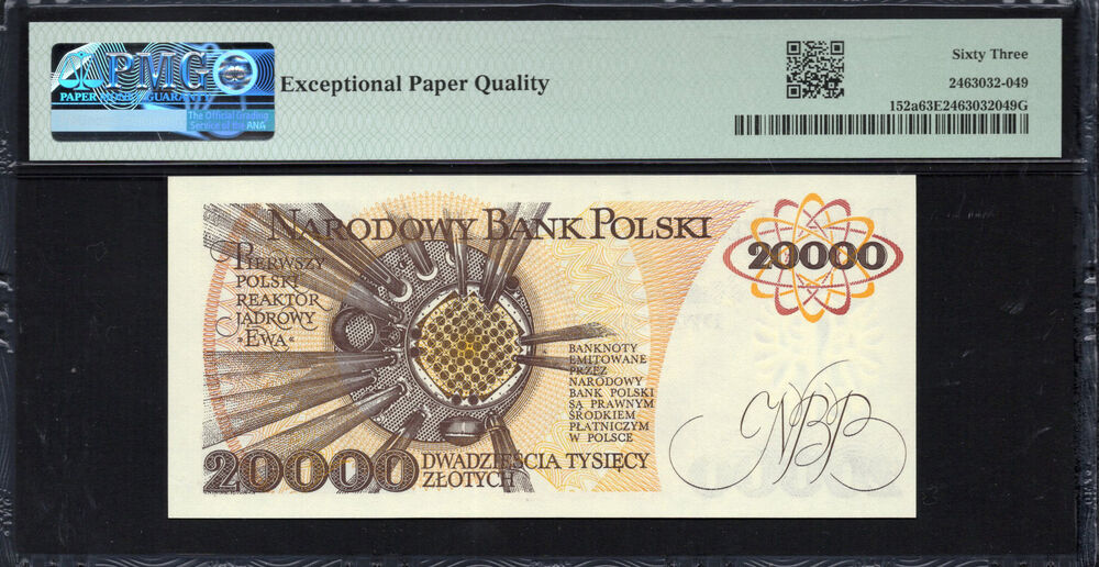Poland - 20.000 Zlotych 1989 - Pick # 152a - PMG 63 EPQ