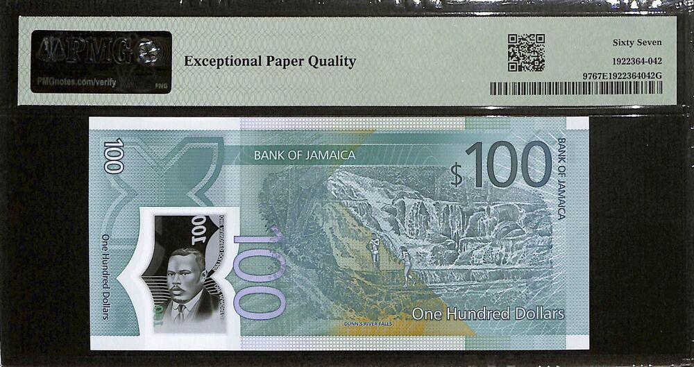 Jamaica - 100 Dollars 2022 - Pick # 97 - COMMEMORATIVE - PMG 67 EPQ
