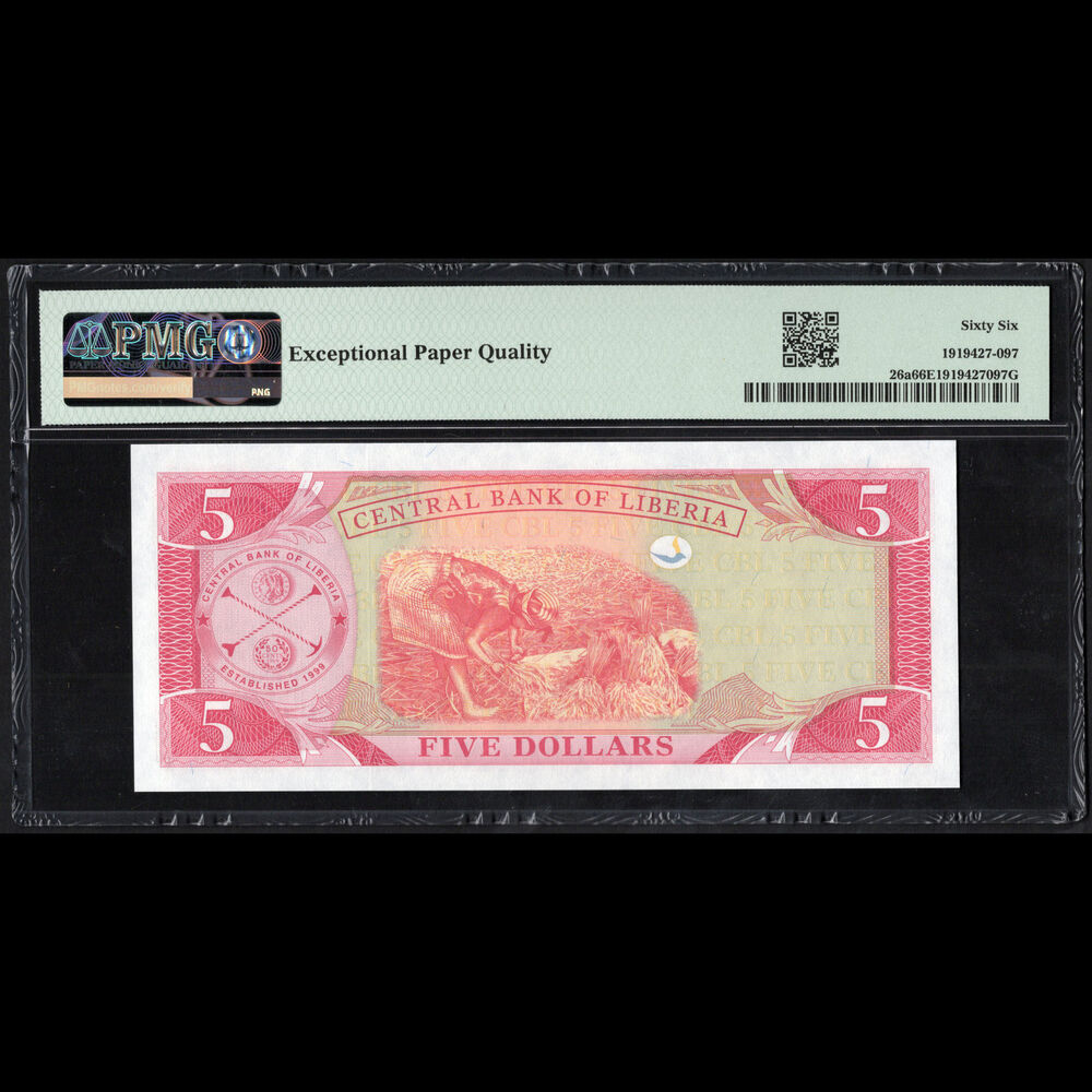 Liberia - 5 Dollars 2003 - Pick # 26a - PMG 66 EPQ
