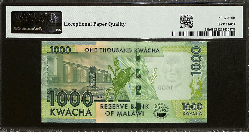 Malawi - 1000 Kwacha 2024 - Pick # 67h - PMG 68 EPQ