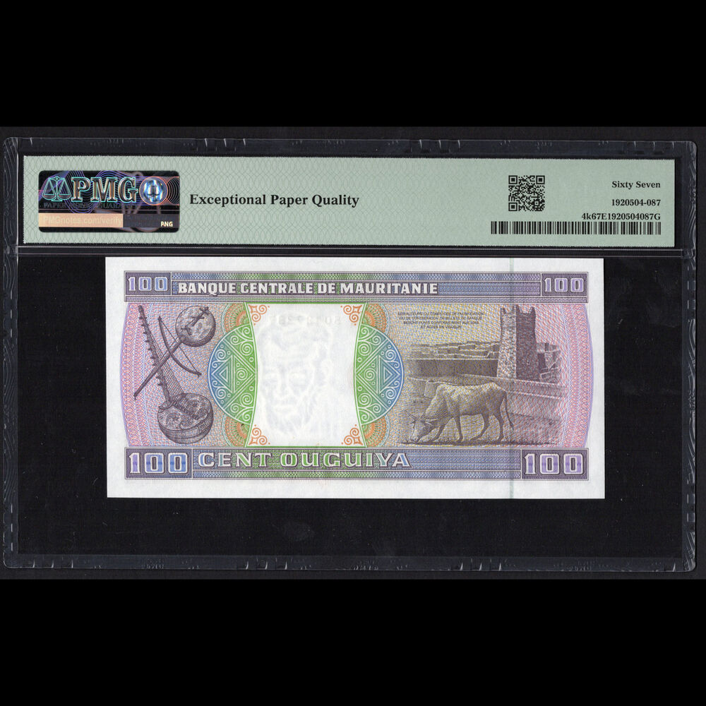 Mauritania - 100 Ouguiya 2002 - Pick # 4k - PMG 67 EPQ 