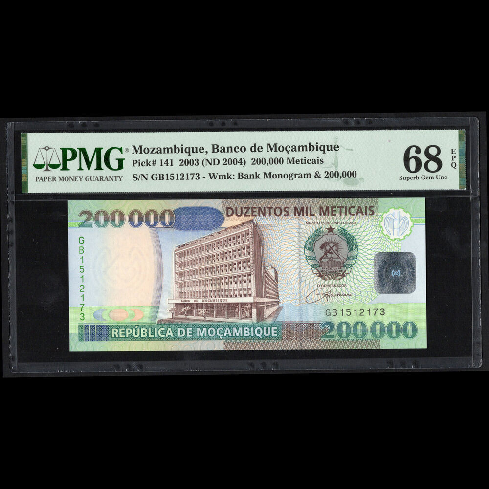 Mozambique - 200.000 Meticais 2003 - Pick # 141 - PMG 68 EPQ