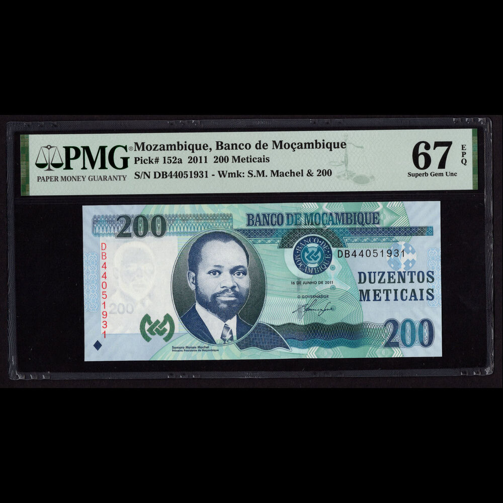 Mozambique - 200 Meticais 2011 - Pick # 152a - PMG 67 EPQ