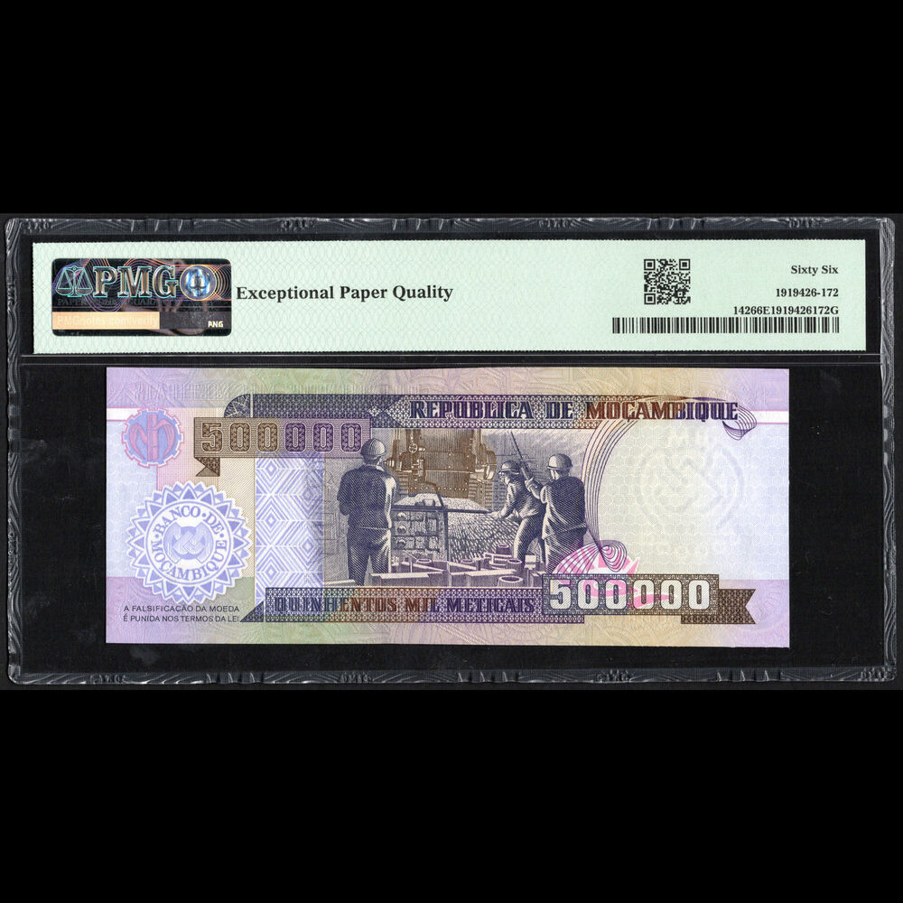 Mozambique - 500.000 Meticias 2003 - Pick # 142 - PMG 66 EPQ