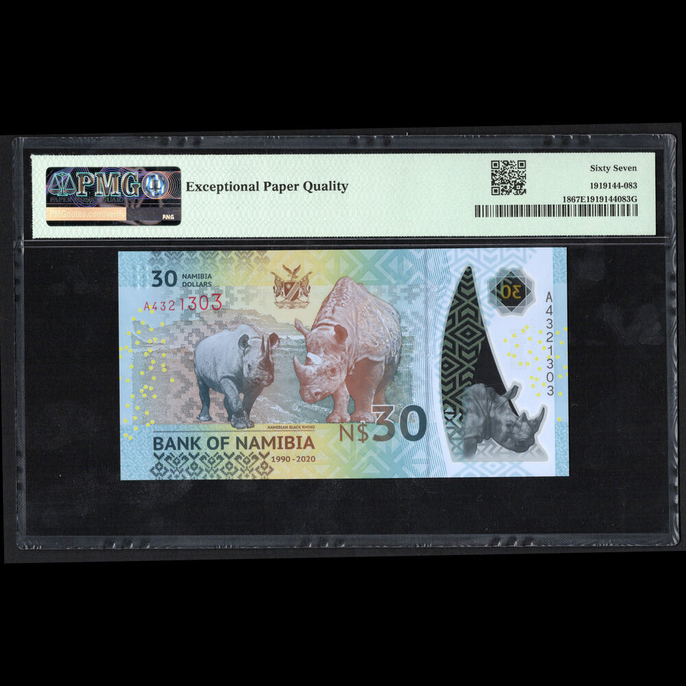 Namibia - 30 Namibia Dollars 2020 - Pick # 18 - COMMEMORATIVE - PMG 67 EPQ