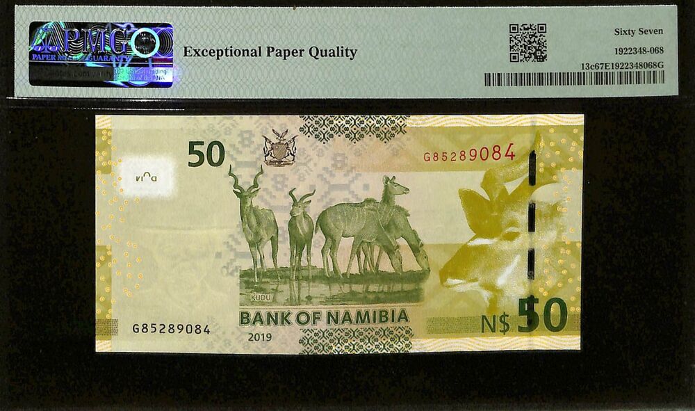 Namibia - 50 Namibia dollars 2019 - Pick # 13c - PMG 67 EPQ