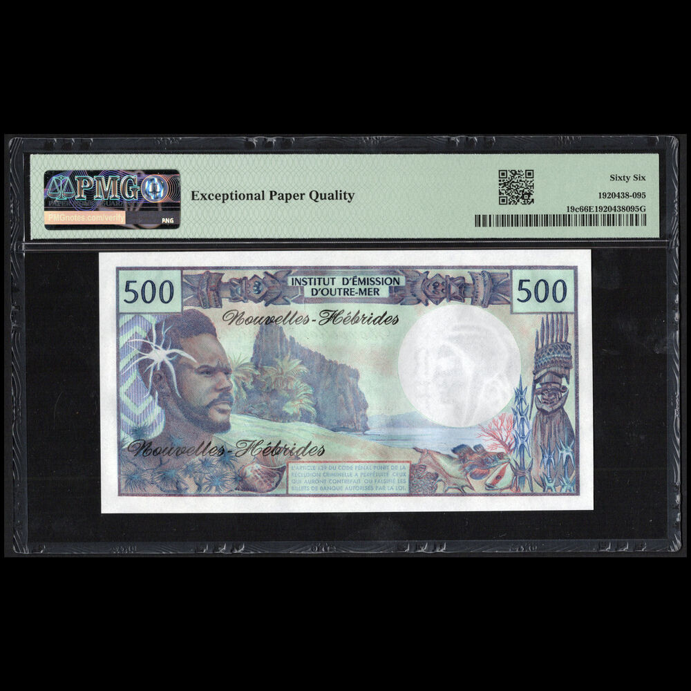 New Hebrides - 500 Francs 1979 - Pick # 19c - PMG 66 EPQ